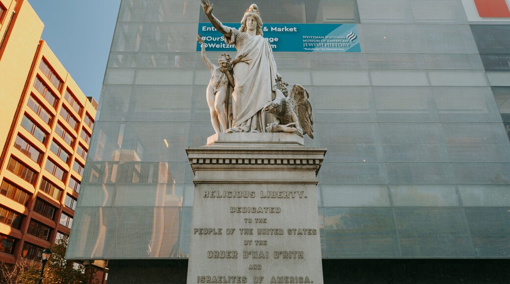 National Museum of American Jewish History showing signage and a statue or sculpture
