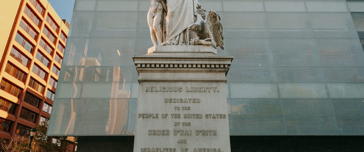 National Museum of American Jewish History showing signage and a statue or sculpture