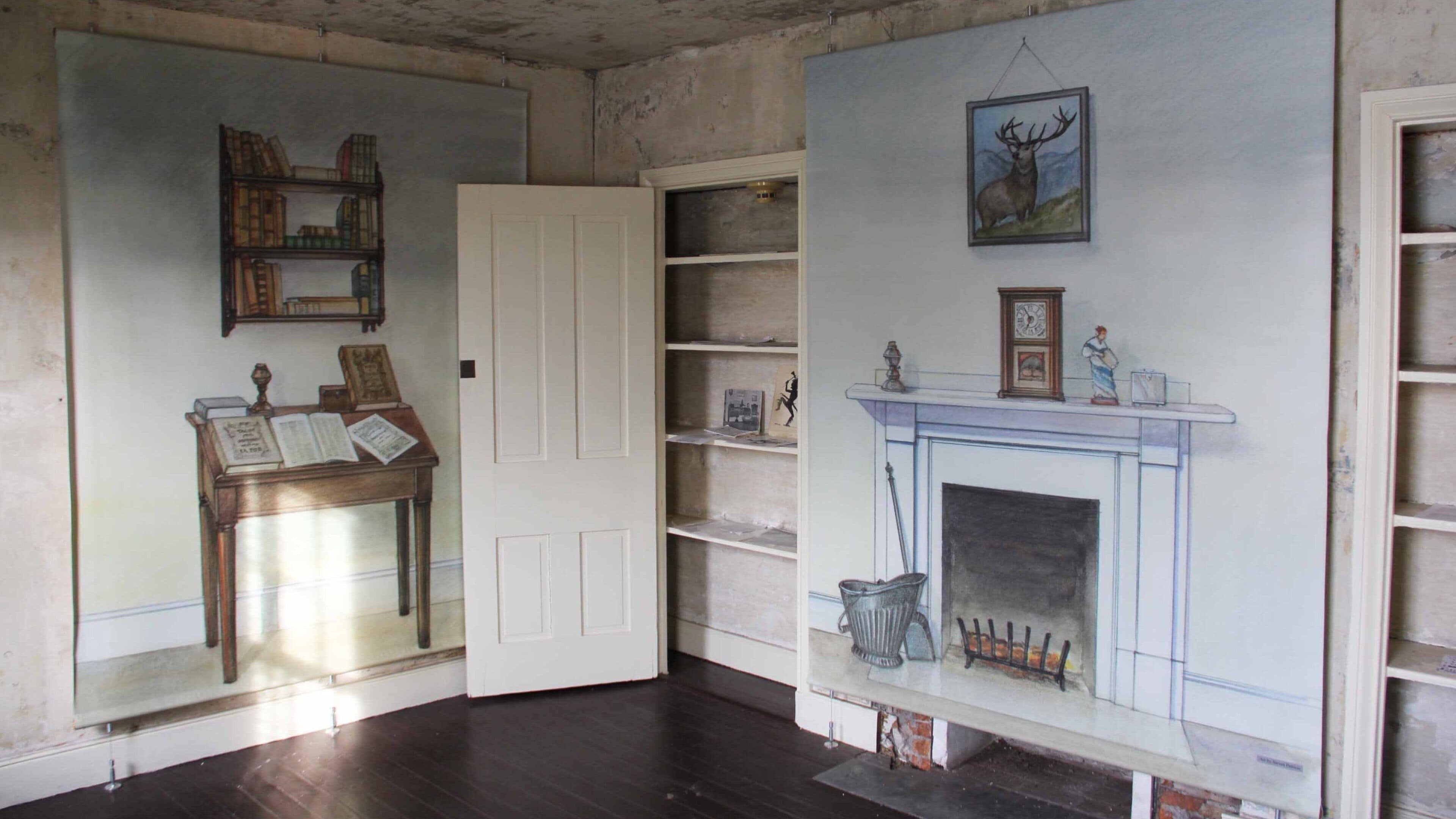 Edgar Allan Poe National Historic Site showing heritage elements and interior views