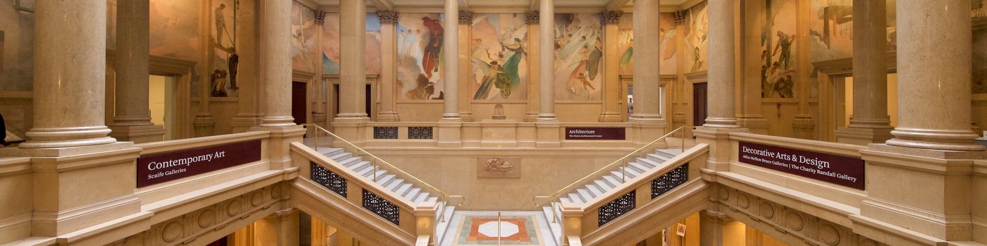 Carnegie Museum of Art caracterizando elementos de patrimônio e vistas internas