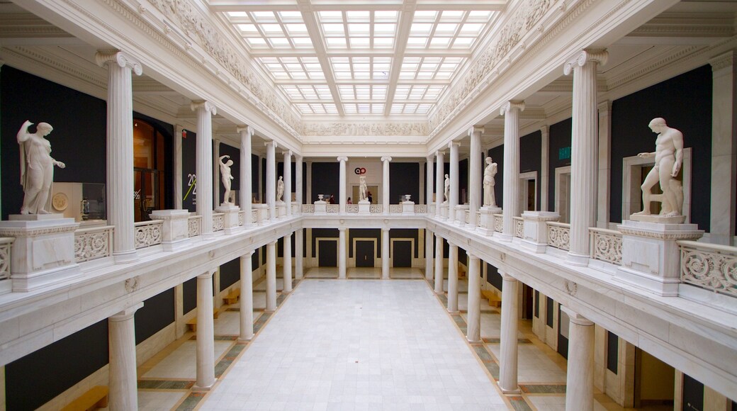 Carnegie Museum of Art mostrando vistas de interior, arte y una estatua o escultura
