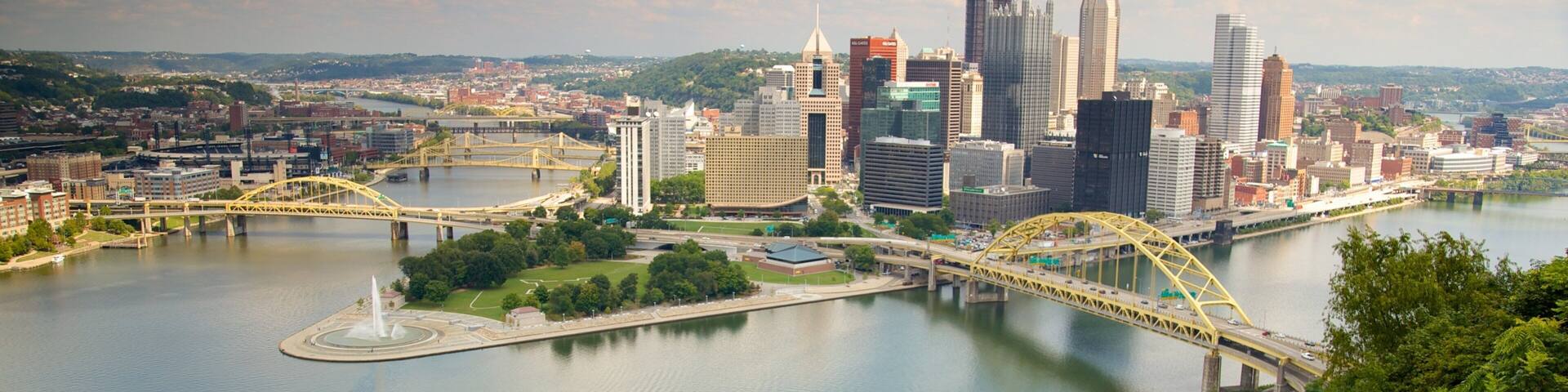 Duquesne Incline which includes a river or creek and a city