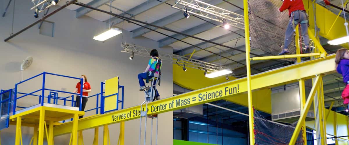 Carnegie Science Center which includes signage and interior views