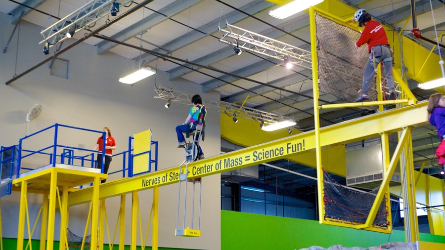 Carnegie Science Center which includes signage and interior views