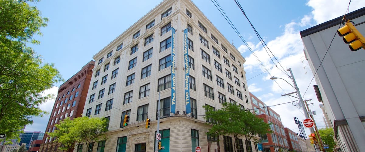 Andy Warhol Museum featuring a city and street scenes