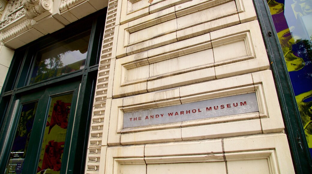 Andy Warhol Museum featuring heritage elements and signage