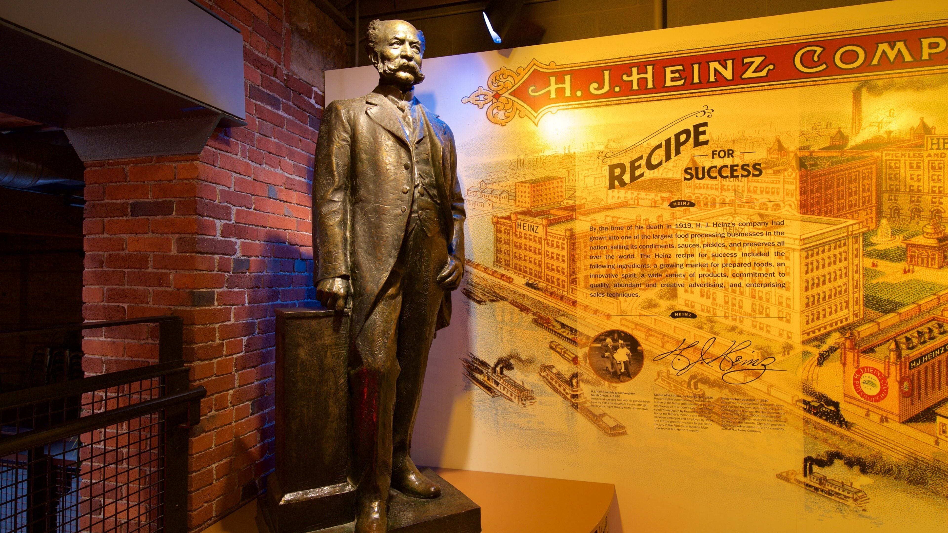 Senator John Heinz History Center featuring interior views and a statue or sculpture