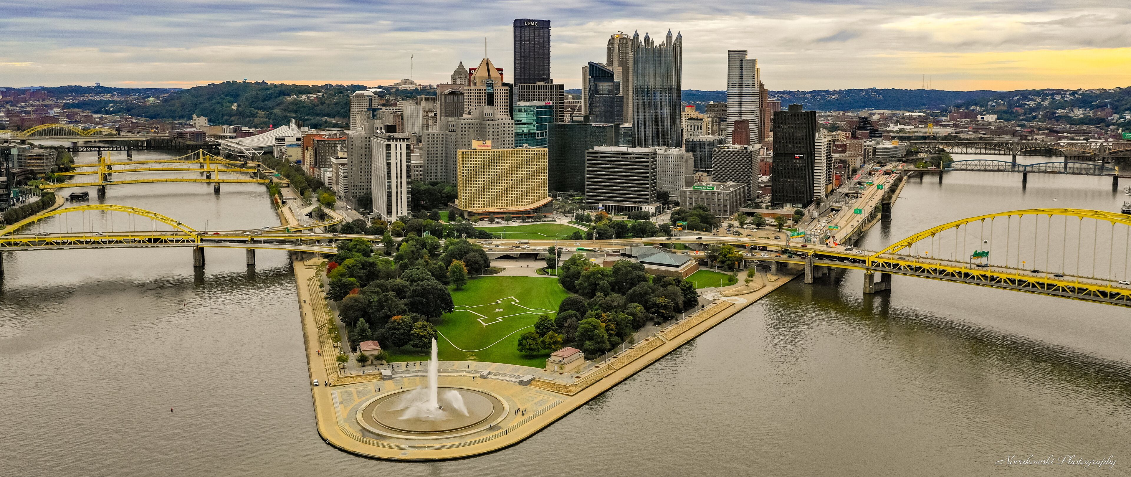 Downtown Pittsburgh Aerial View