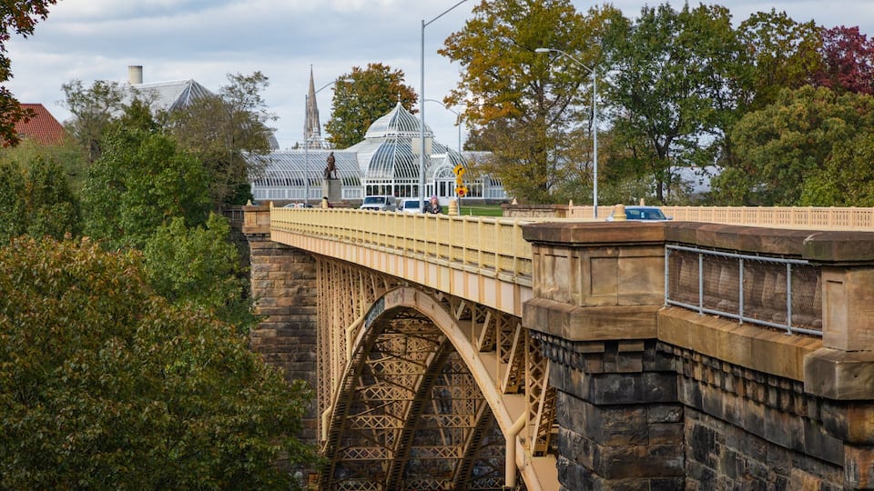 Schenley Park which includes a bridge