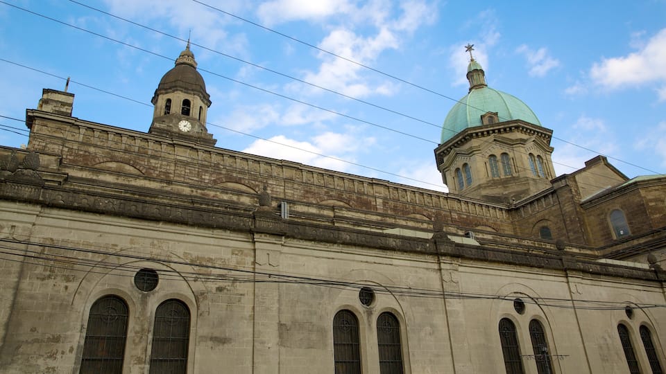 Manila Cathedral featuring a church or cathedral, heritage elements and religious elements