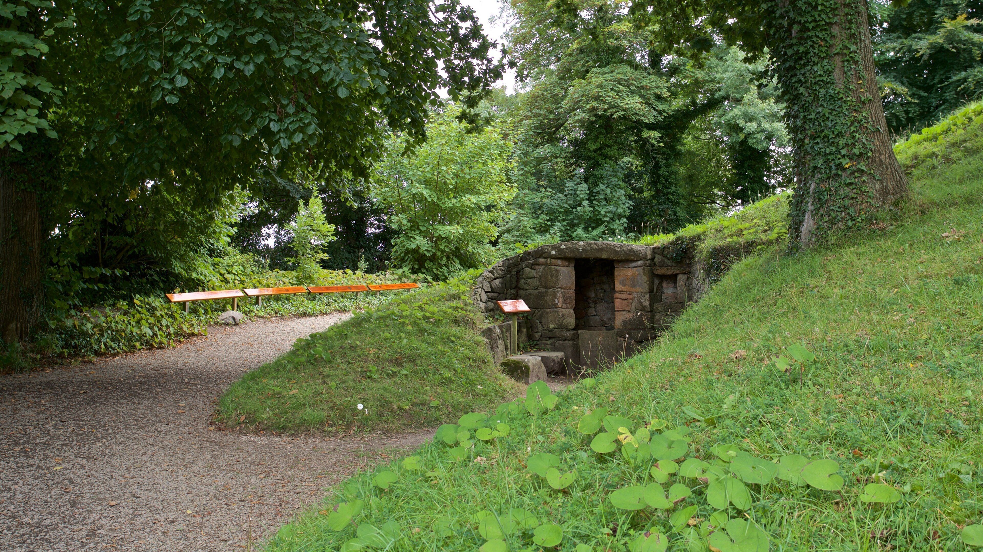 La Hougue Bie featuring a park