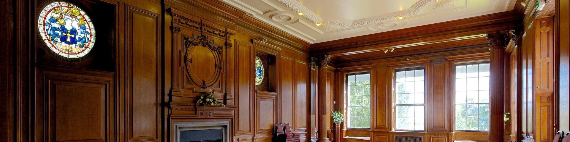 Croxteth Hall and Country Park showing interior views and heritage architecture