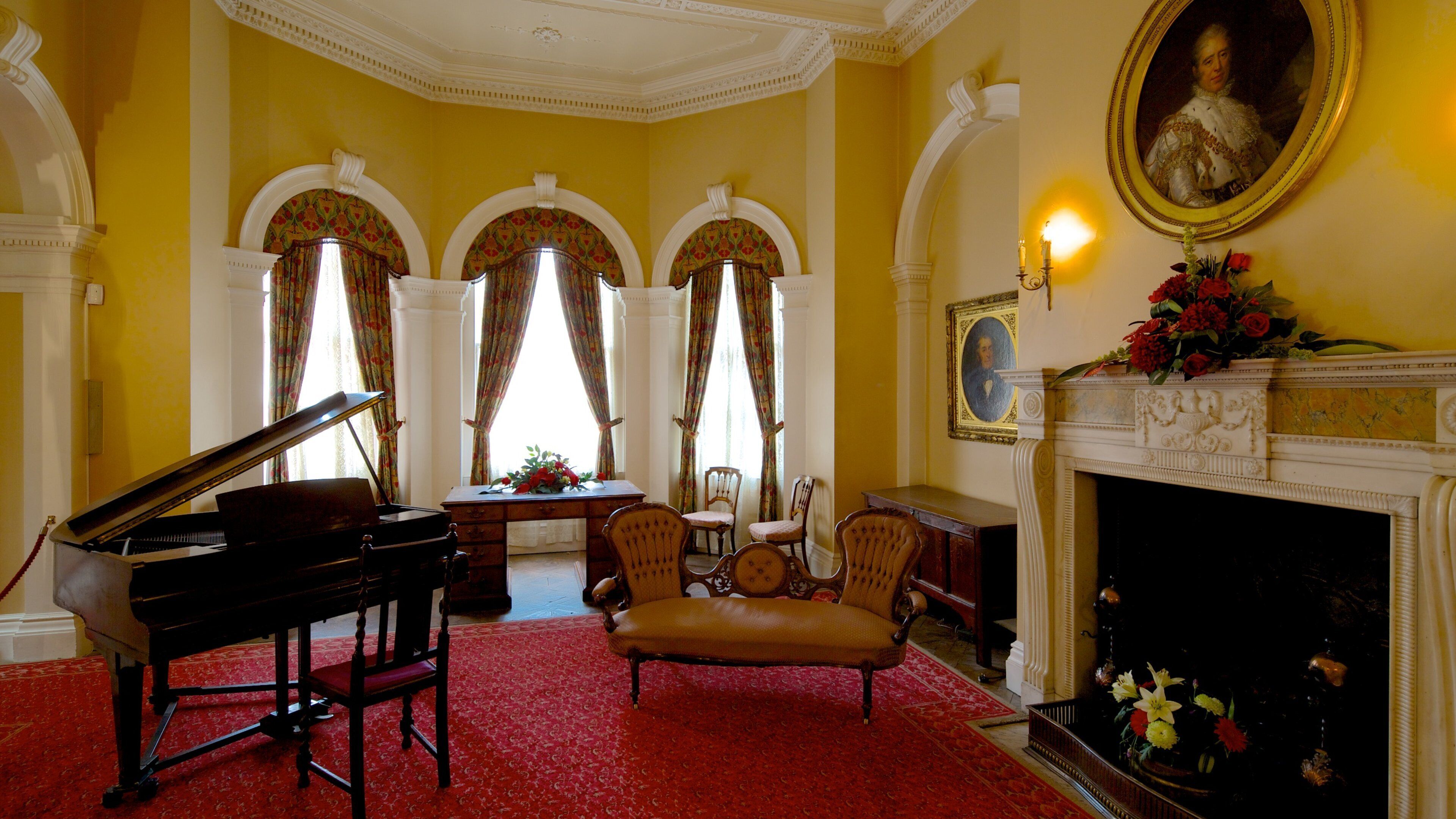 Croxteth Hall and Country Park featuring heritage architecture and interior views