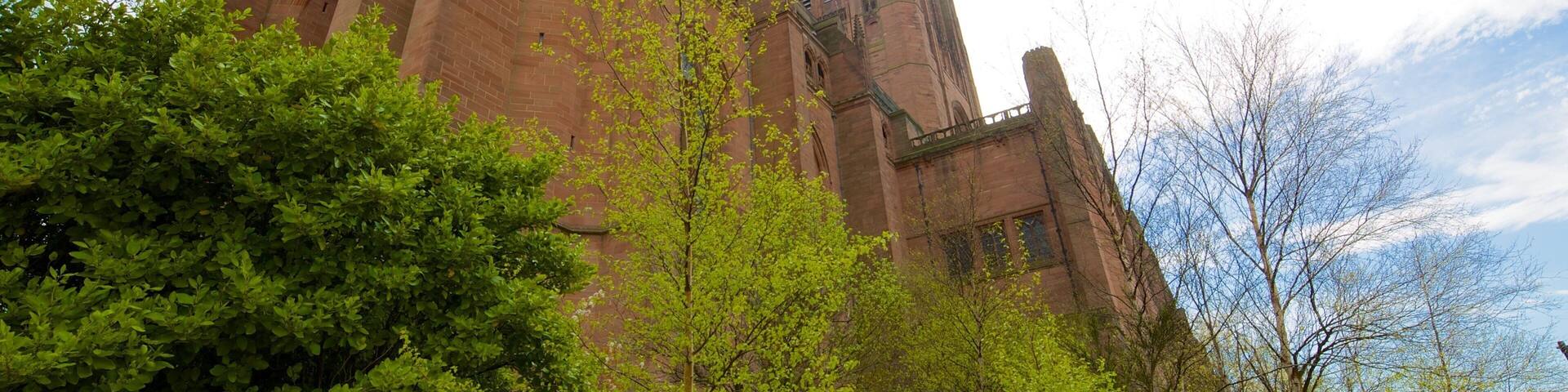Cathédrale anglicane de Liverpool qui includes aspects religieux, église ou cathédrale et patrimoine architectural