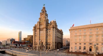 Royal Liver Building which includes a city and heritage architecture