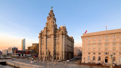 Royal Liver Building which includes a city and heritage architecture