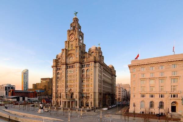 Royal Liver Building which includes a city and heritage architecture