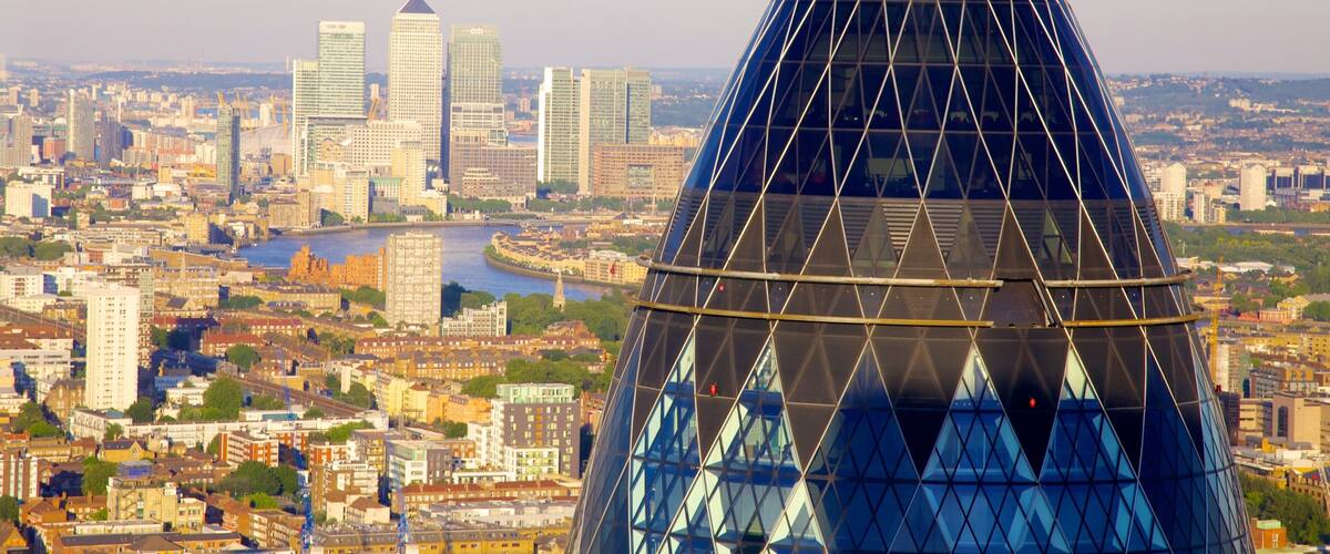 The Gherkin which includes city views, views and a city