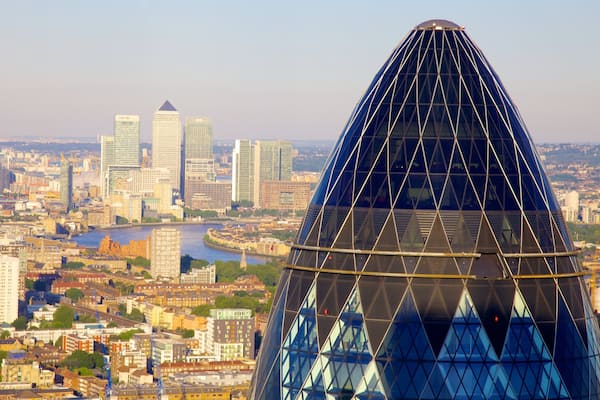 The Gherkin which includes city views, views and a city