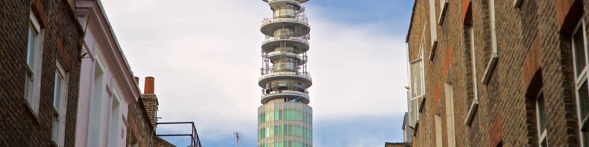 BT Tower featuring a skyscraper