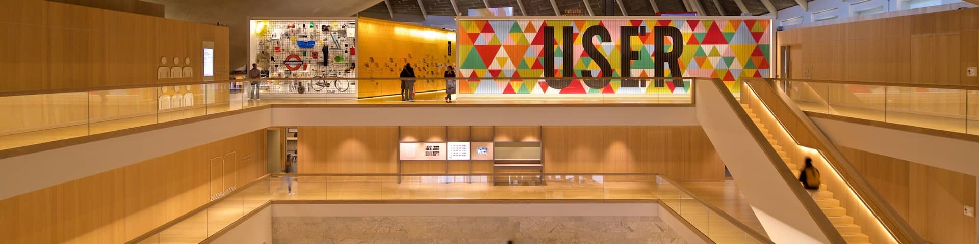 Design Museum showing interior views, signage and art