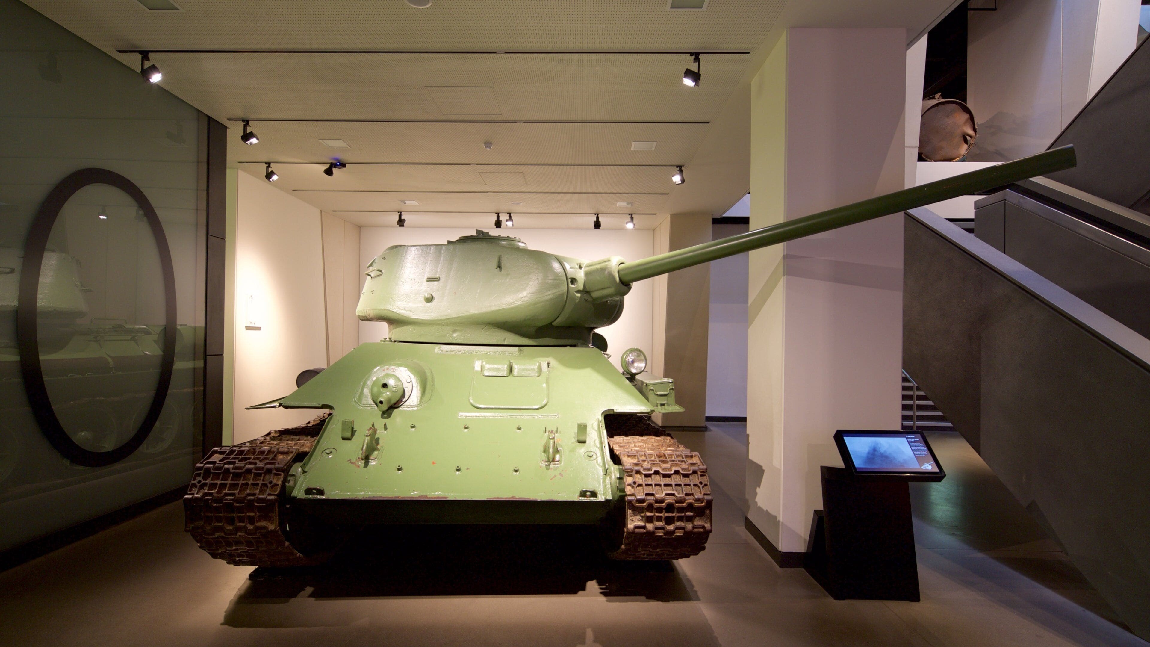 Imperial War Museum showing interior views and military items