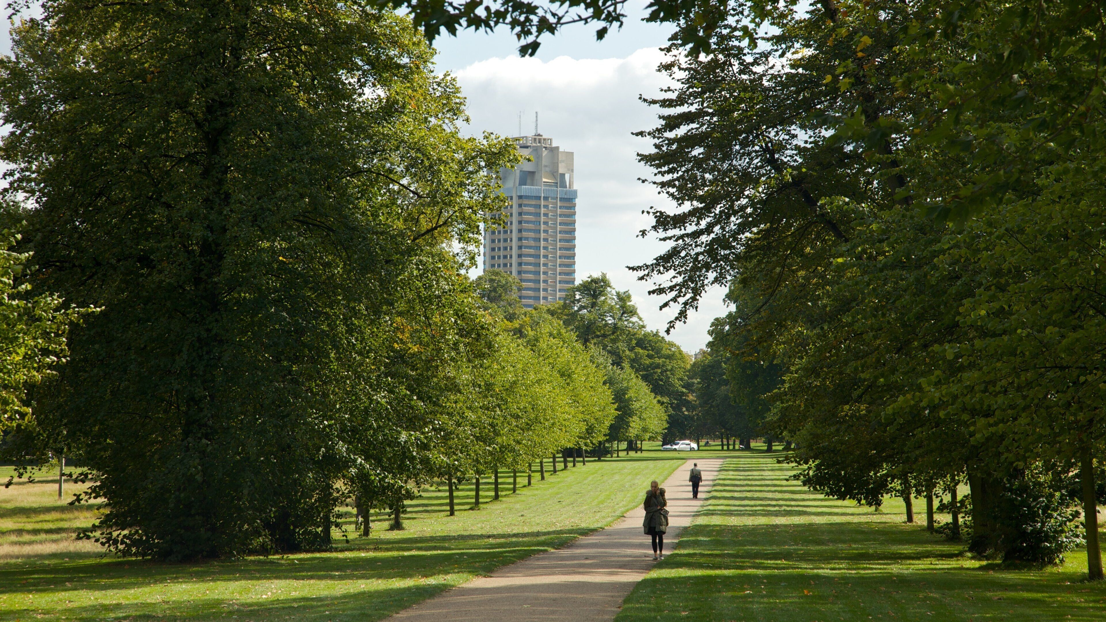 Kensington Gardens que inclui um jardim