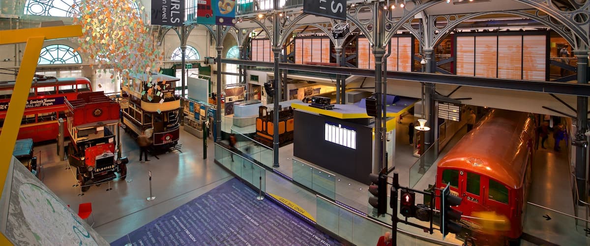 London Transport Museum showing interior views