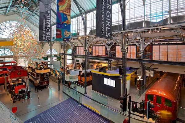 London Transport Museum which includes interior views