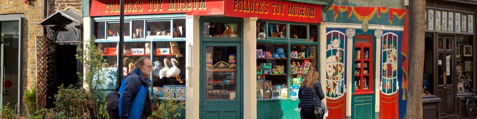 Pollock\'s Toy Museum which includes street scenes as well as an individual femail