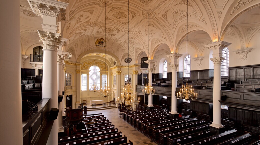 St. Martin-in-the-Fields featuring heritage elements, interior views and a church or cathedral