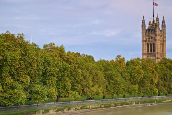 Victoria Tower featuring a river or creek and heritage elements