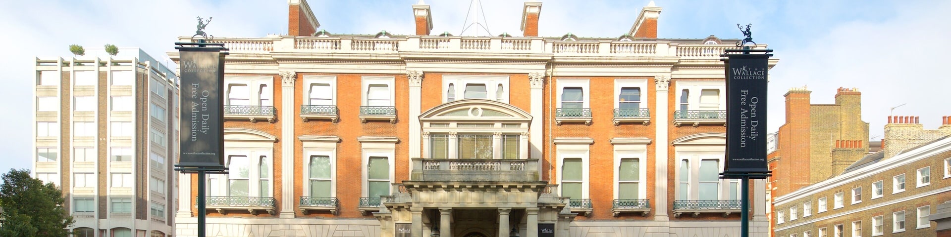 Wallace Collection que inclui sinalização e elementos de patrimônio