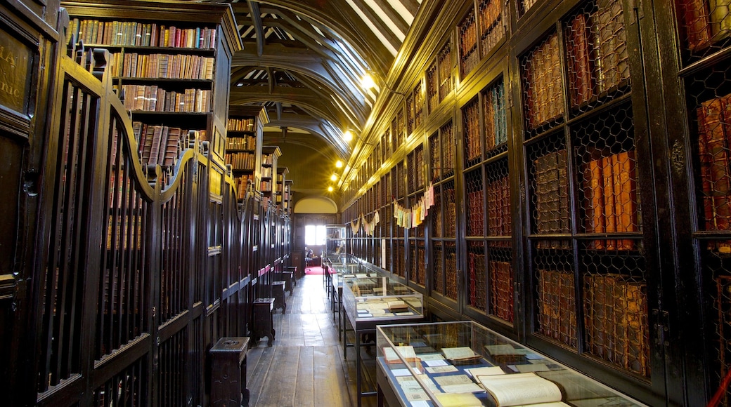 Chetham\'s Library featuring interior views