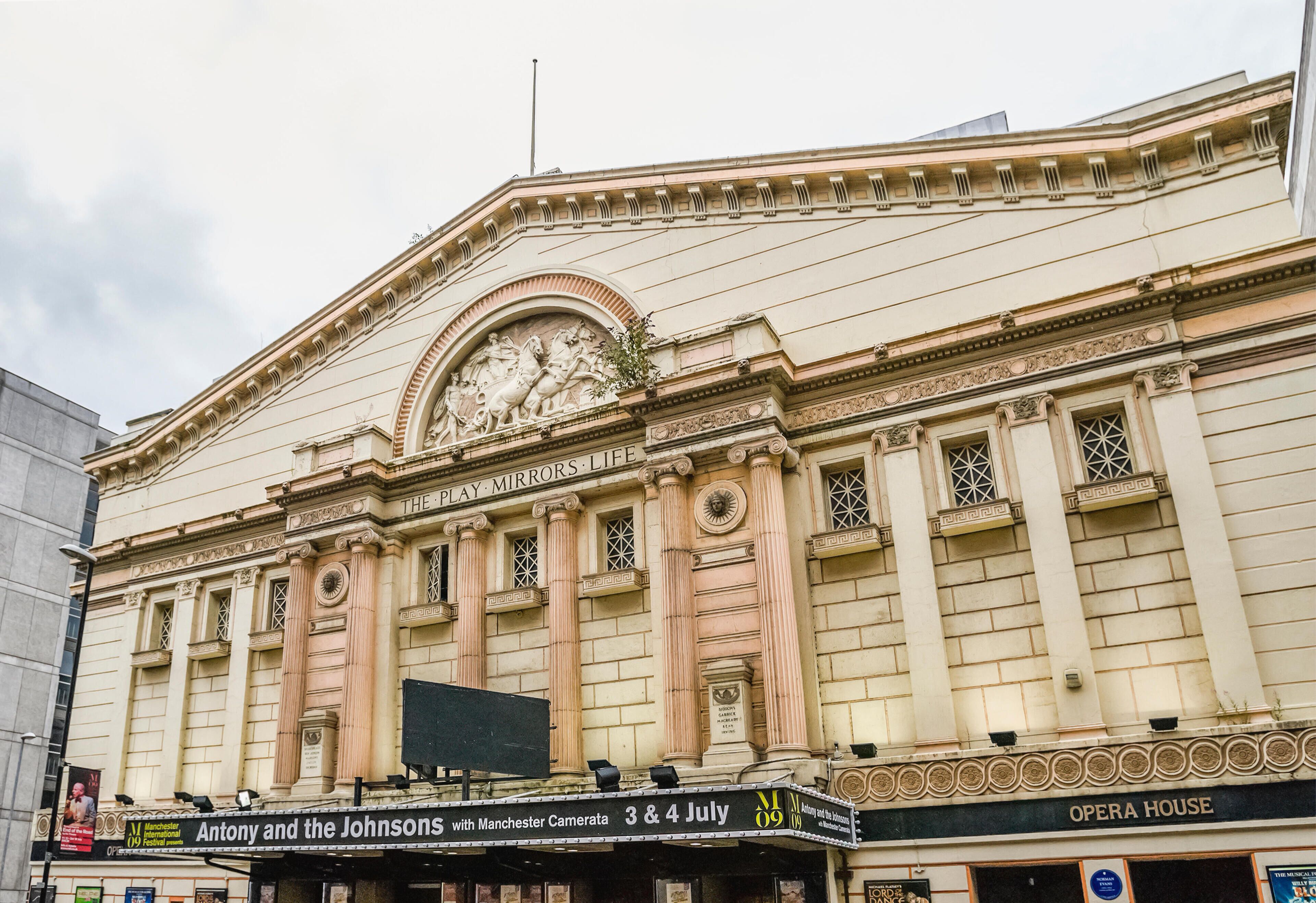 HEF4BD The Opera House in Quay Street, Manchester, England is a 1,920 seater commercial touring theatre.