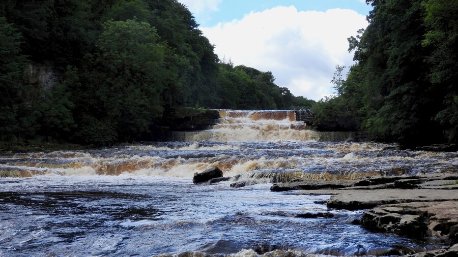Aysgarth Falls are a triple flight of waterfalls, surrounded by forest and farmland, carved out by the River Ure over an almost one-mile stretch near the village of Aysgarth. The Falls have attracted visitors for over 200 years. The upper and middle fall was featured in the film Robin Hood: Prince of Thieves.
#LikeALocal
#GreatOutdoors Photo