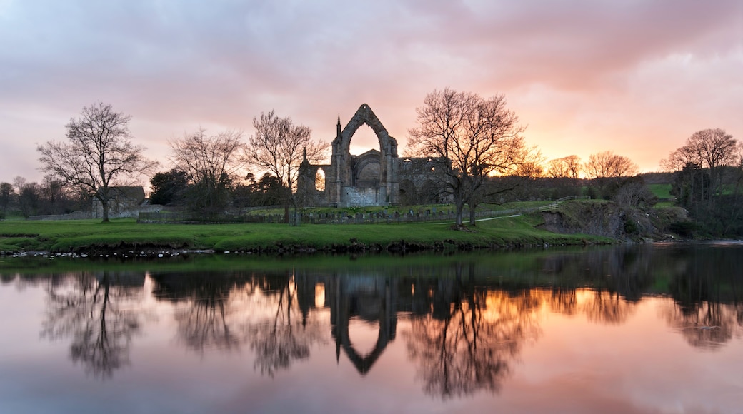 Bolton Priory on the river Wharfe Yorkshire Dales