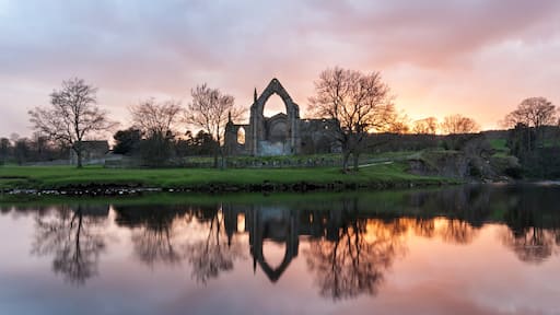 Bolton Priory on the river Wharfe Yorkshire Dales