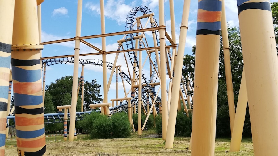 The biggest roller-coaster in the park called "kumali" 🎢 #Mark_and_Travel