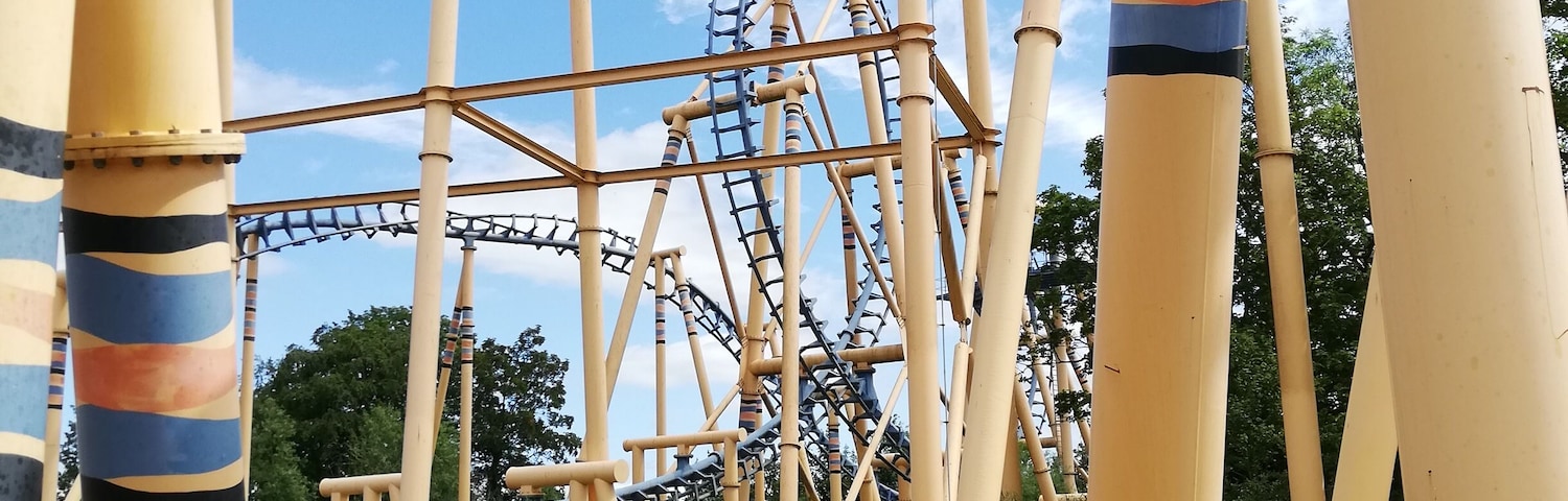 The biggest roller-coaster in the park called "kumali" 🎢 #Mark_and_Travel