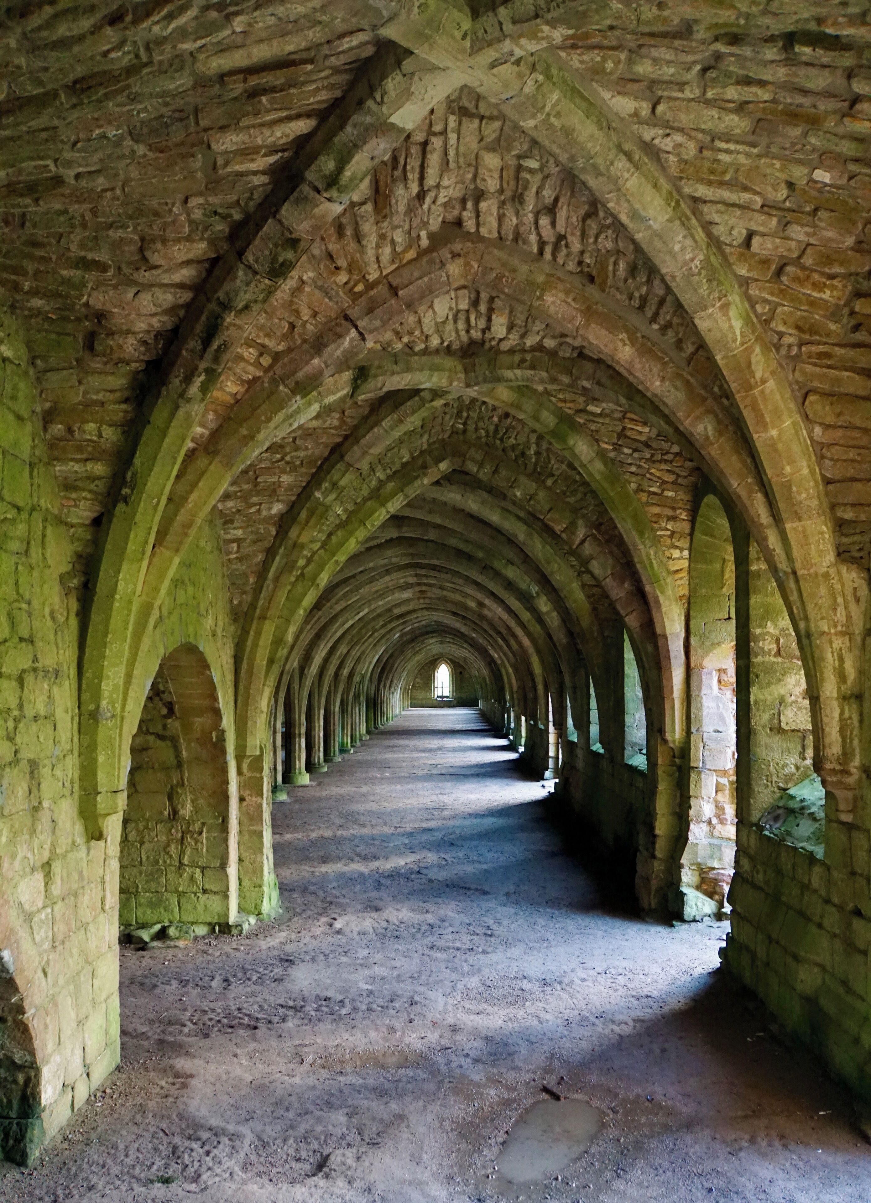 One of the magnificent cloisters @ Fountains Abbey, nr Ripon, North Yorkshire, UK (Jan 2017).