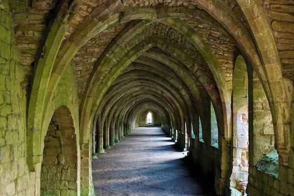 One of the magnificent cloisters @ Fountains Abbey, nr Ripon, North Yorkshire, UK (Jan 2017).