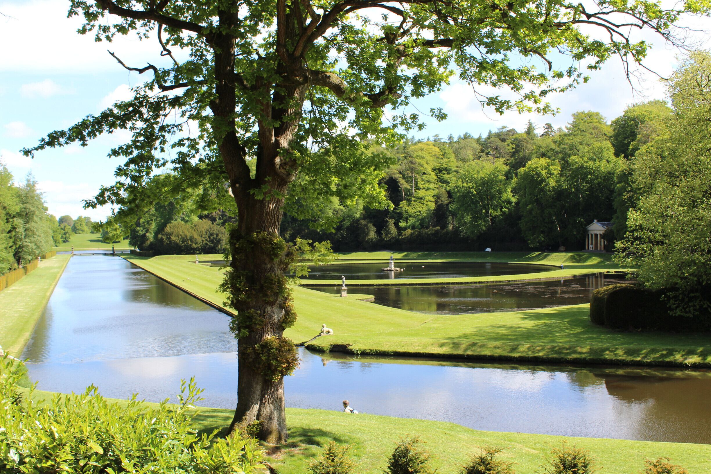 studly royal the gardens were created a sort walk from fountains abbey and rich Victorians would go hear on holiday and for banquets 