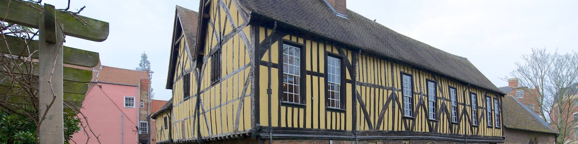Merchant Adventurers\' Hall which includes heritage architecture
