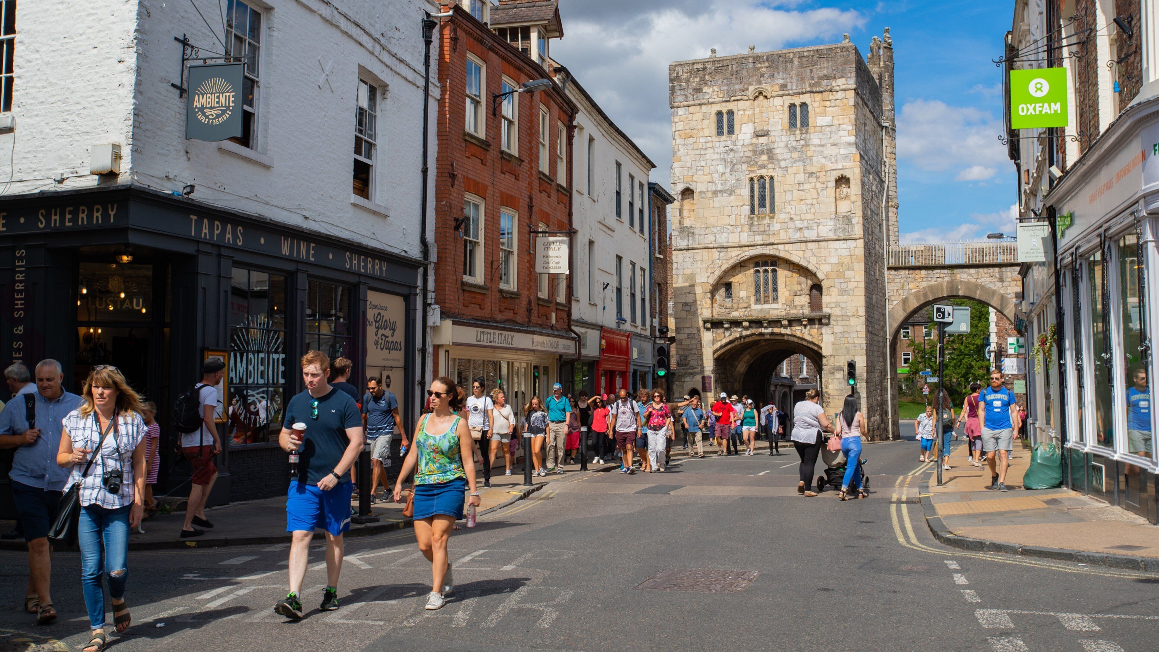 Monk Bar which includes heritage elements and street scenes