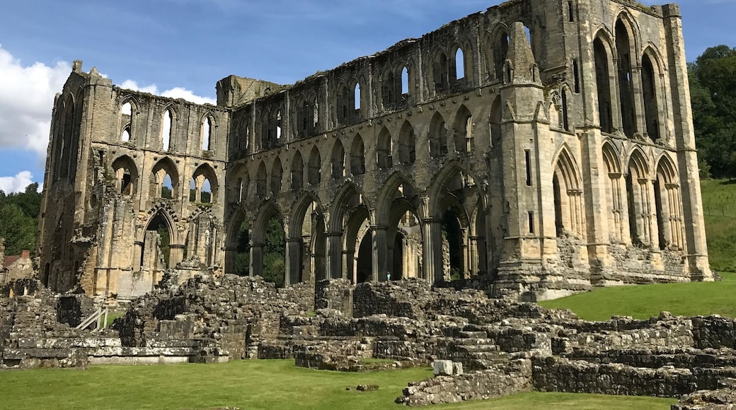 Rievaulx Abbey in North Yorkshire. A walk there from Helmsley makes a great day out.