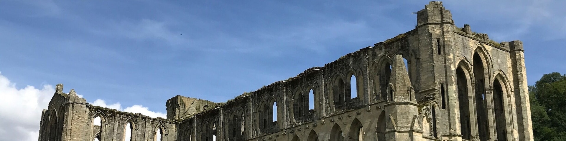Rievaulx Abbey in North Yorkshire. A walk there from Helmsley makes a great day out.