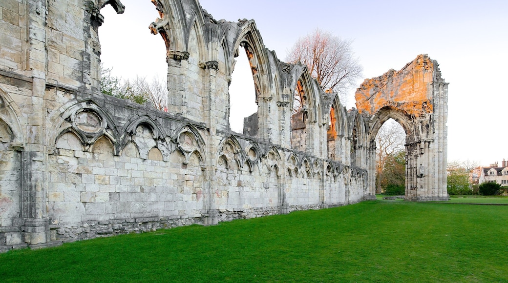 St. Mary\'s Abbey fasiliteter samt bygningsruiner