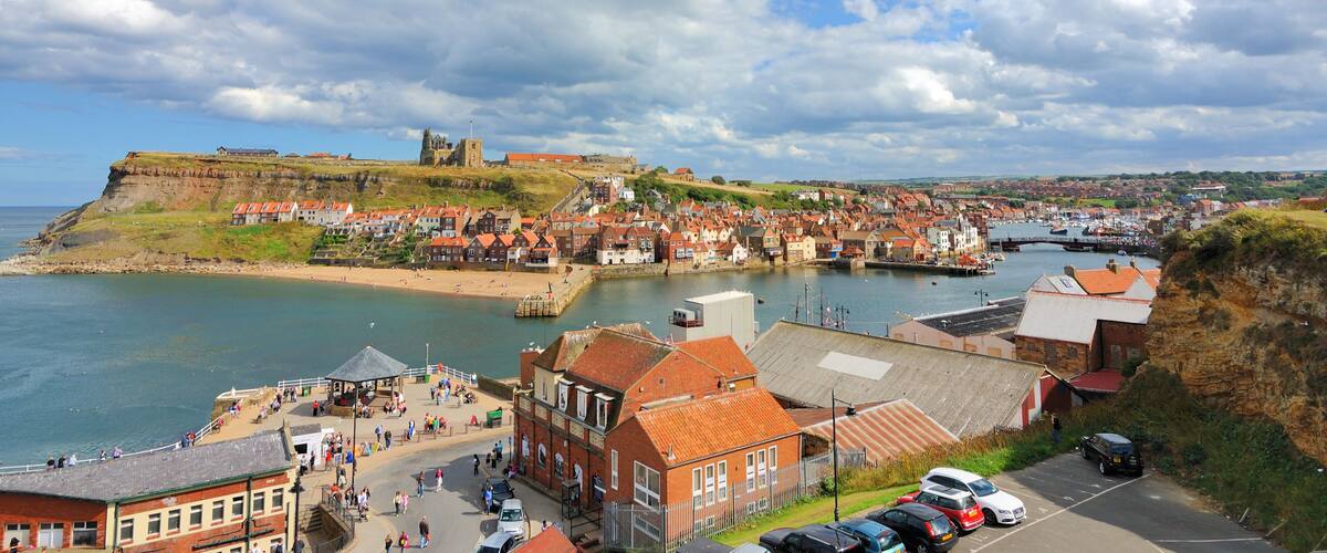 Whitby Abby on West Cliff in Whitby, England.