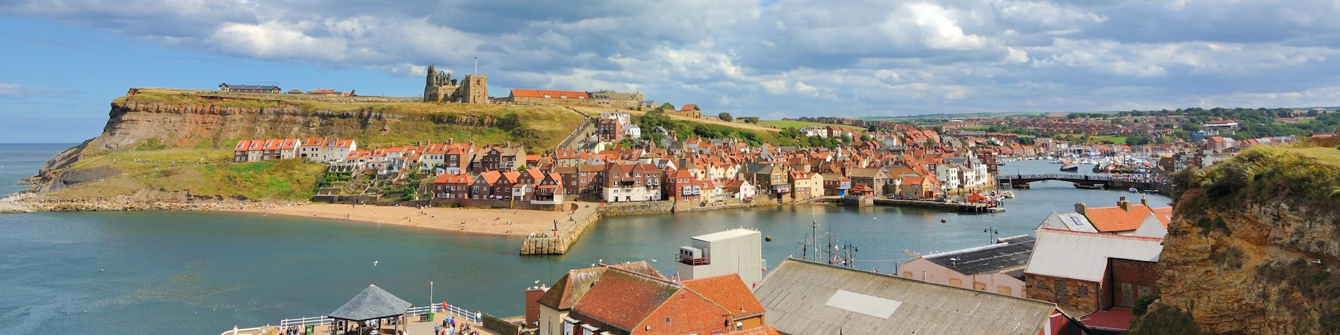 Whitby Abby on West Cliff in Whitby, England.